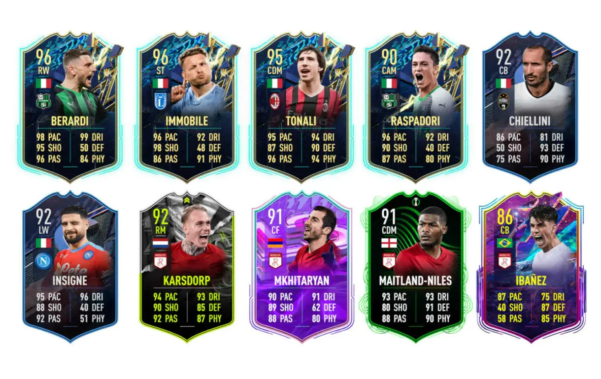 Links verdes Pellegrini TOTS FIFA 22 Ultimate Team