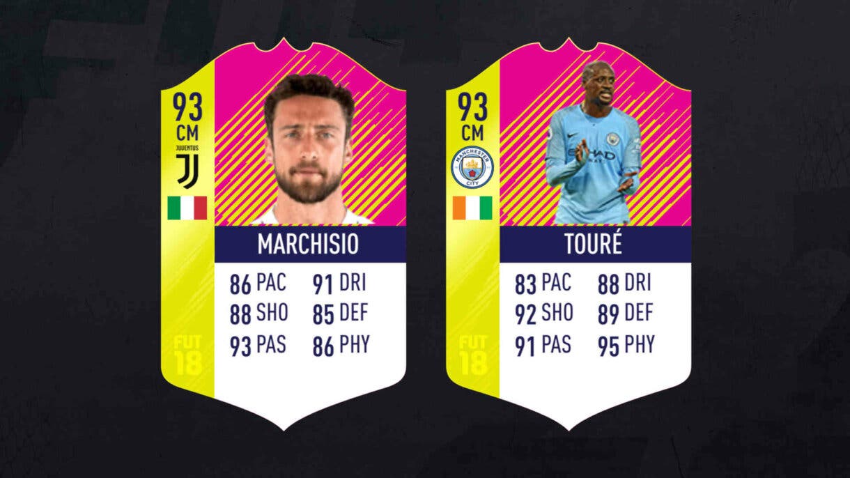 Últimas cartas especiales Marchisio y Yaya Touré FIFA 18 Ultimate Team
