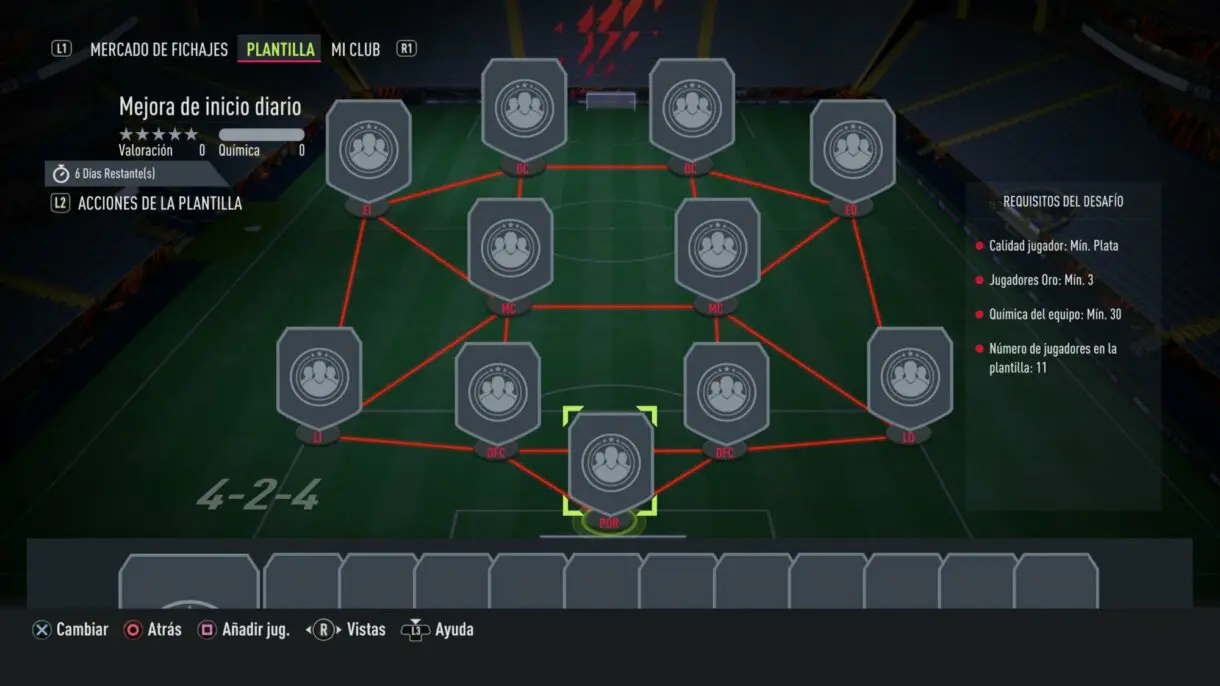 Interior SBC Mejora de inicio diario FIFA 22 Ultimate Team