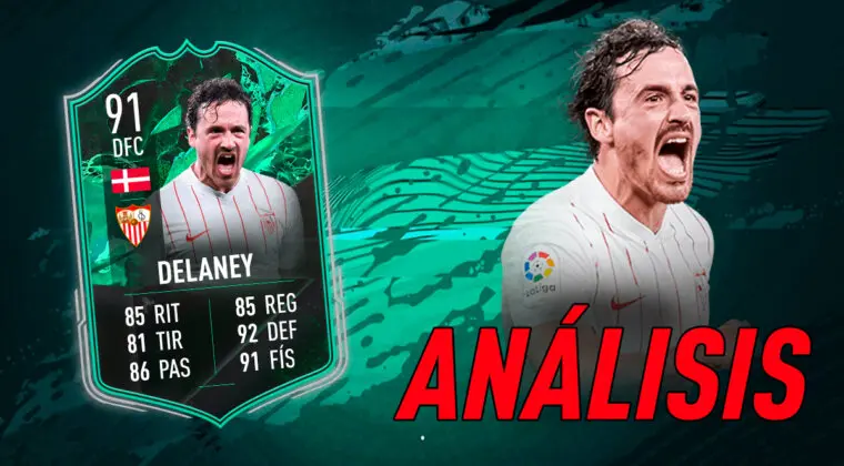 Imagen de FIFA 22: análisis de Delaney Shapeshifters gratuito. ¿Buen central para la Liga Santander?