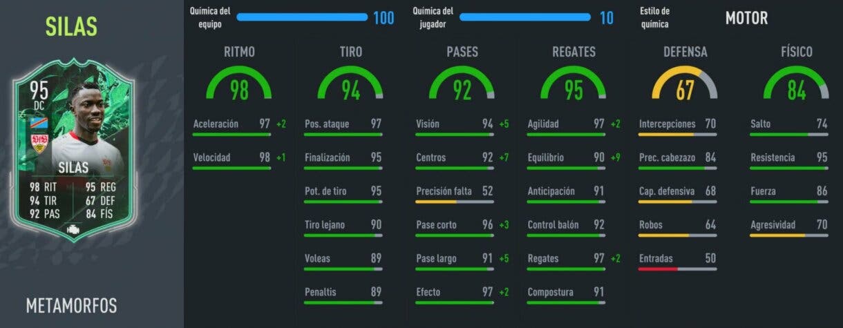 Stats in game Silas Shapeshifters FIFA 22 Ultimate Team