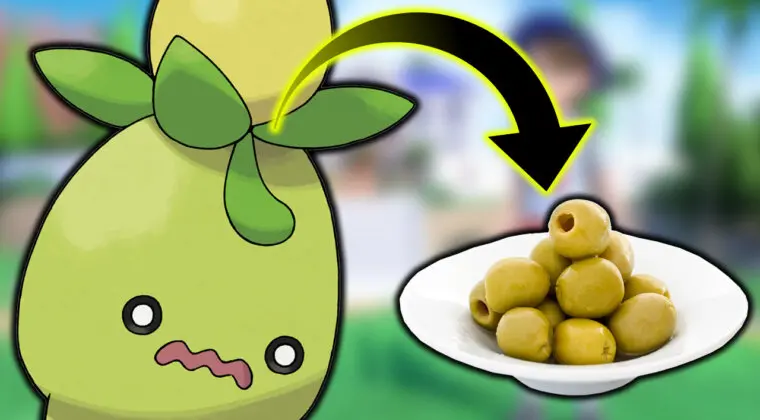 Imagen de El divertido fan art de Pokémon Escarlata y Púrpura que muestra a Smoliv en su hábitat natural