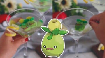 Imagen de ¿El primer Pokémon tipo alcohol? Esta repostera cambia la oliva de un martini por un Smoliv de foundant