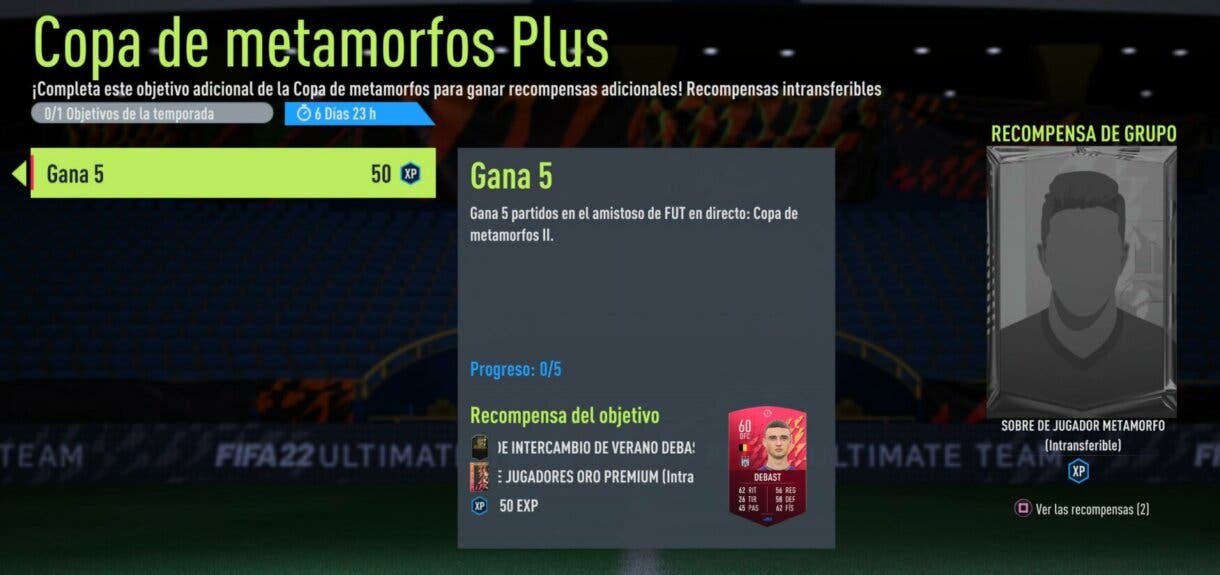 Copa de metamorfos Plus FIFA 22 Ultimate Team