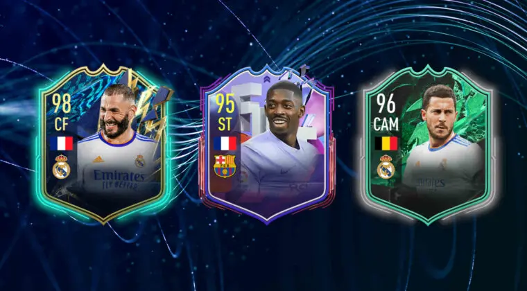 Imagen de FIFA 22: ¿Quién es mejor? Benzema TOTS vs Hazard Shapeshifters vs Dembélé Fantasy FUT