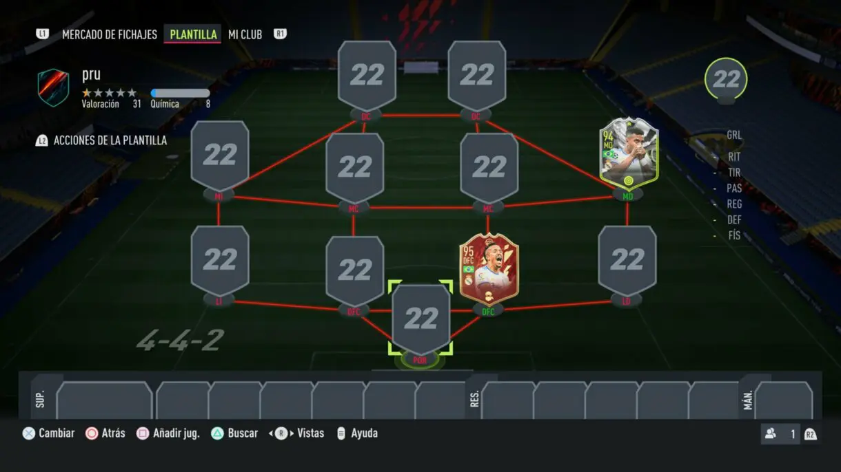 Once FIFA 22 Ultimate Team con Rodrygo Showdown y Militao TOTS