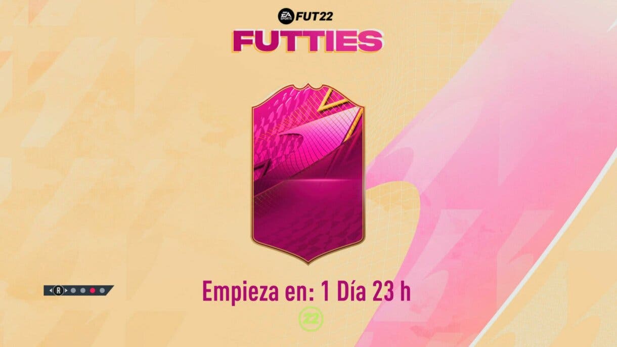 Pantalla de carga con carta FUTTIES FIFA 22 Ultimate Team