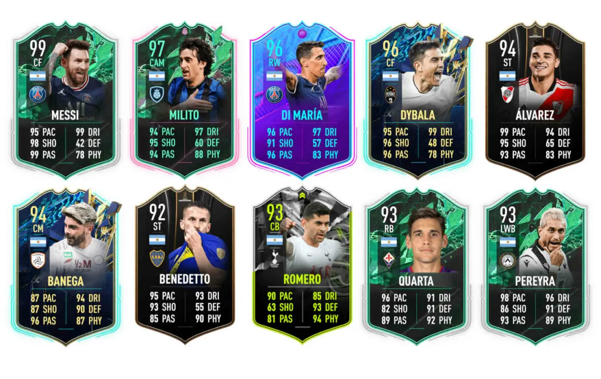 Links naranjas Argentina Correa Moments FIFA 22 Ultimate Team