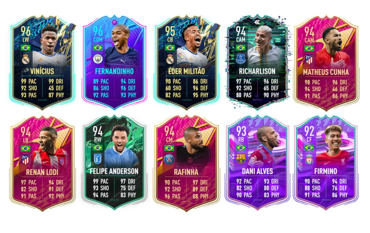 Links naranjas Brasil (más verdes de FUTTIES Premium) Pato FUTTIES Premium FIFA 22 Ultimate Team