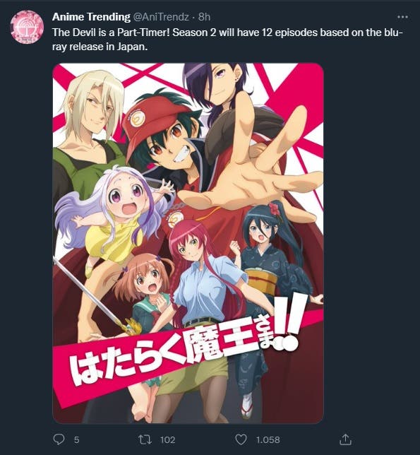 The Devil is a Part-Timer! anuncia segunda temporada anime