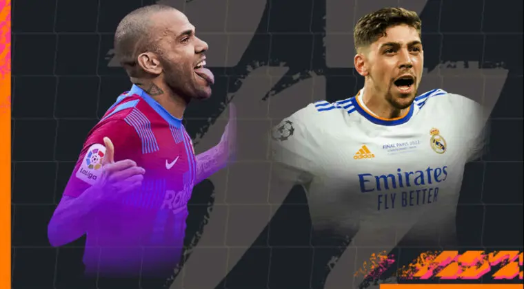 Imagen de FIFA 22: Valverde Shapeshifters vs Dani Alves FUT Birthday. ¿Quién es el mejor LD de LaLiga Santander?