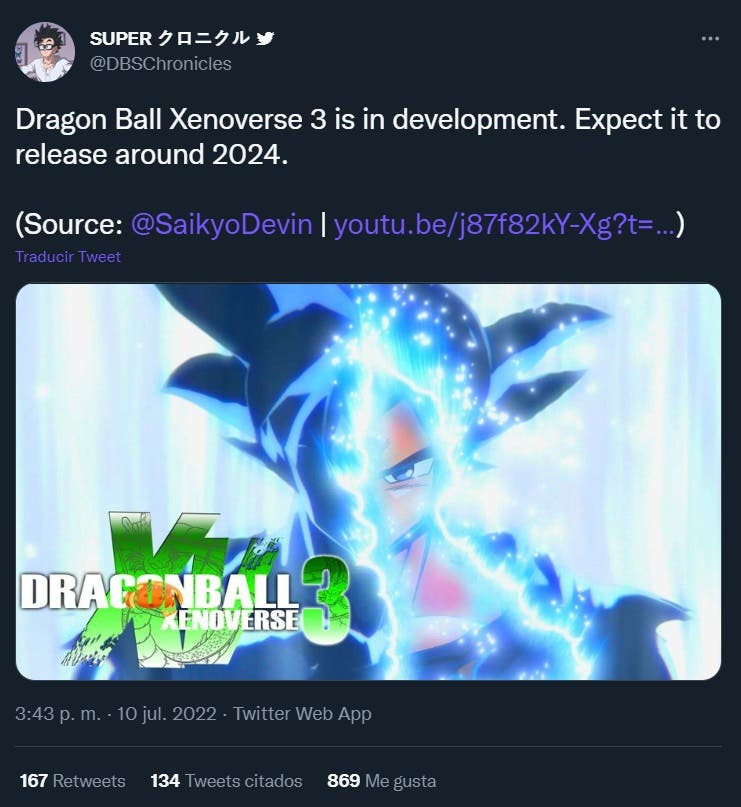 Dragon Ball Xenoverse 3 llegaría en 2024, según un insider