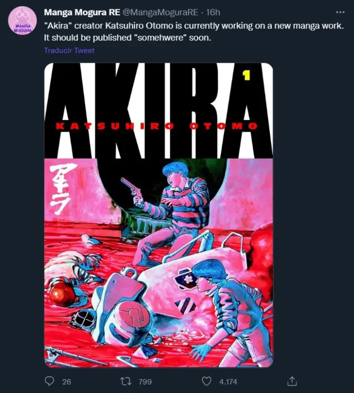 akira manga nuevo tuit