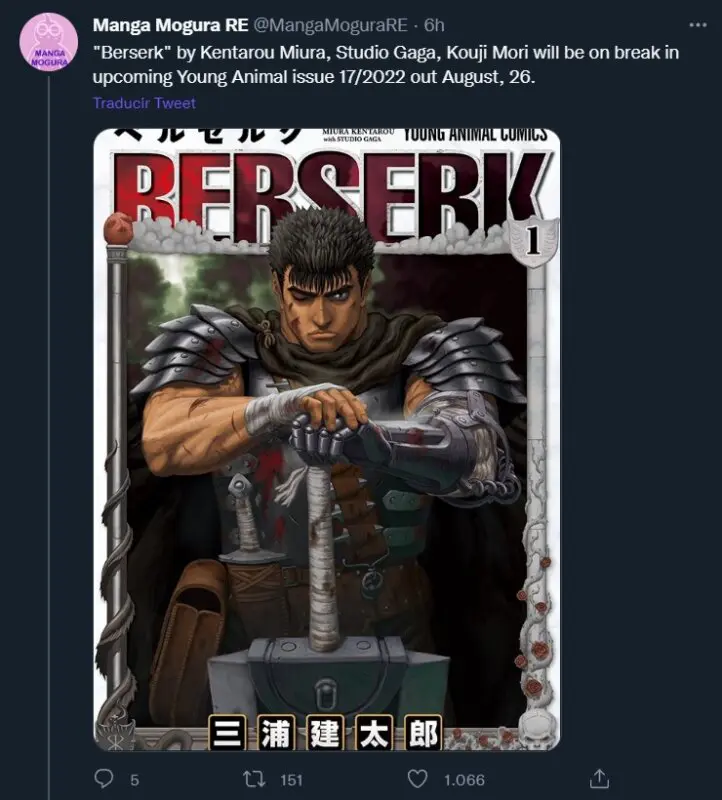 berserk tuit agosto