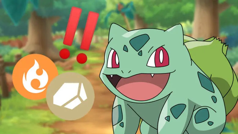 Bulbasaur pokemon roca fuego