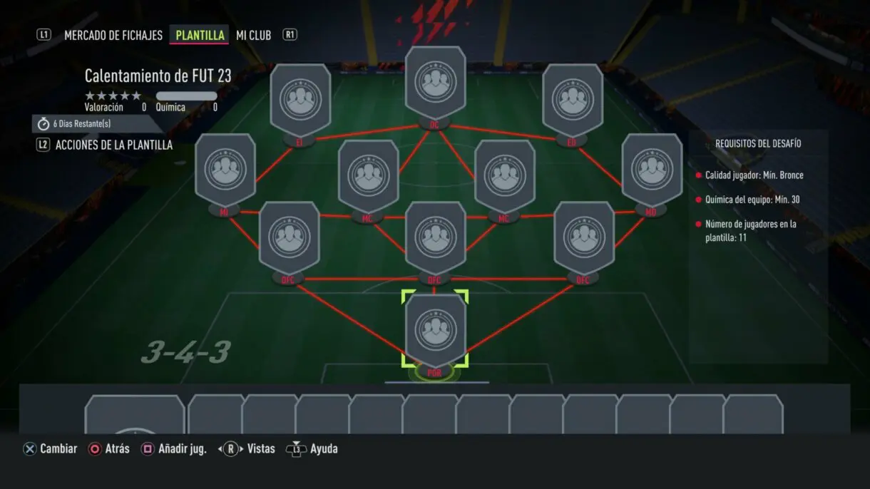 SBC Calentamiento de FUT 23 FIFA 22 Ultimate Team