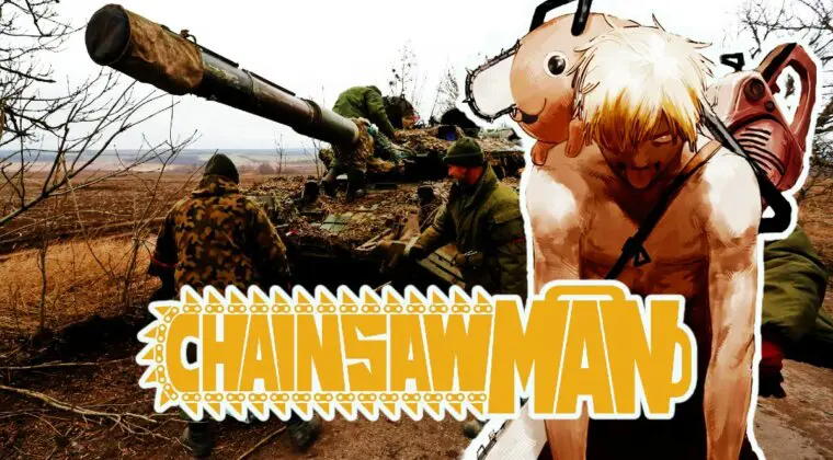 Imagen de Utilizan a Chainsaw Man y lo convierten en un icono de la guerra de Ucrania