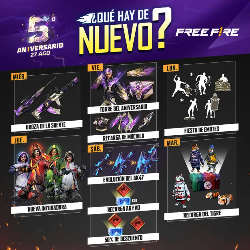 free fire agenda semanal 1