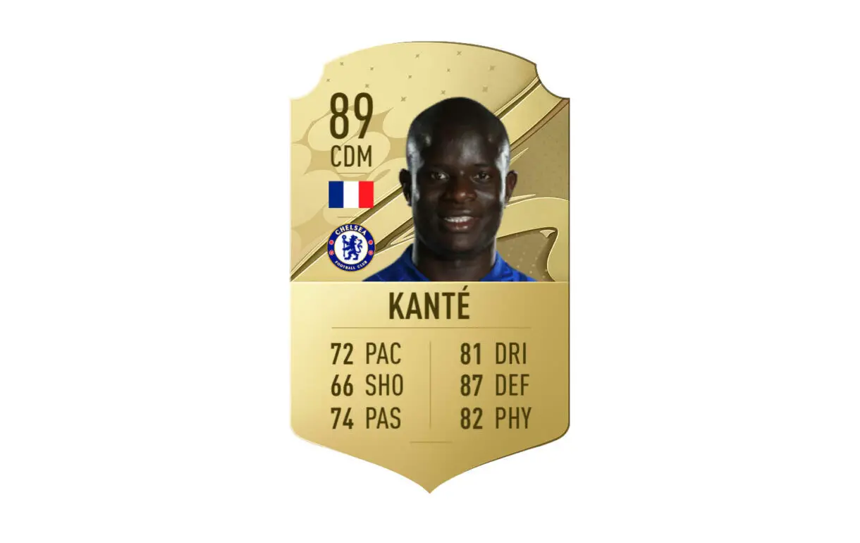 Hipotética carta Kanté oro FIFA 23 Ultimate Team