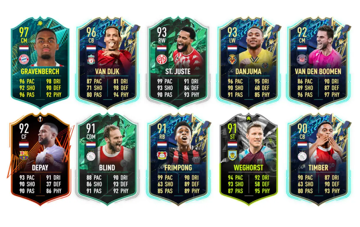 Links naranjas Países Bajos Wijnaldum Showdown FIFA 22 Ultimate Team