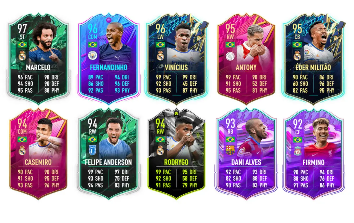 Links naranjas Brasil Neymar FUTTIES Premium FIFA 22 Ultimate Team