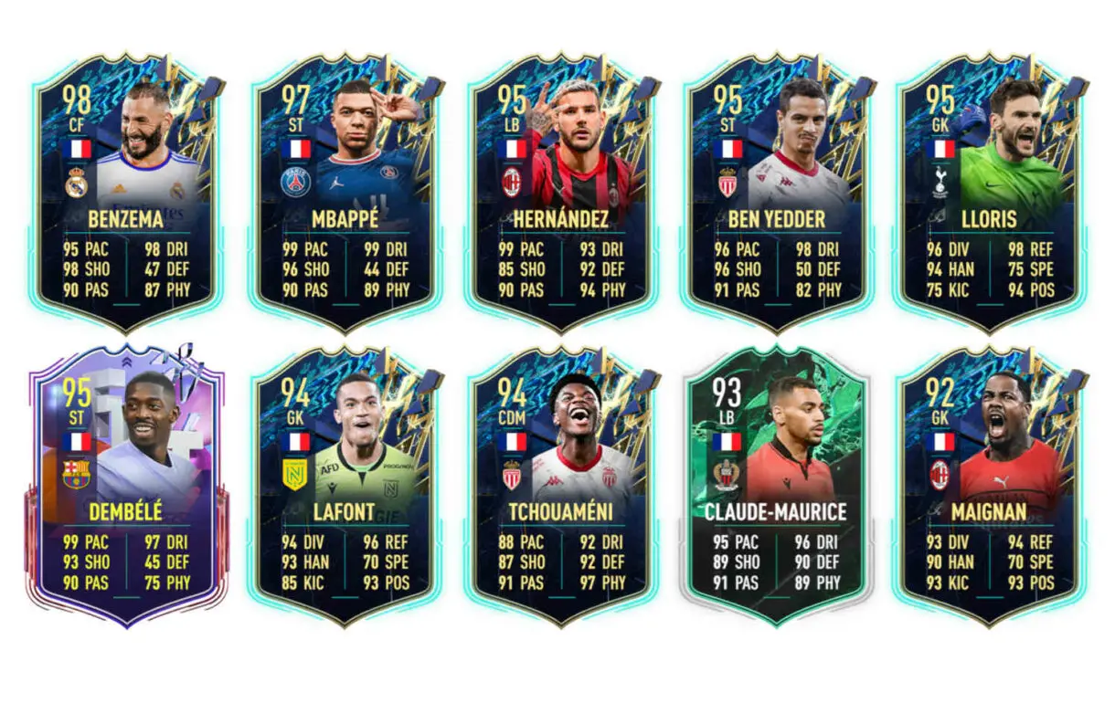 Links naranjas Francia Lacroix FUTTIES FIFA 22 Ultimate Team