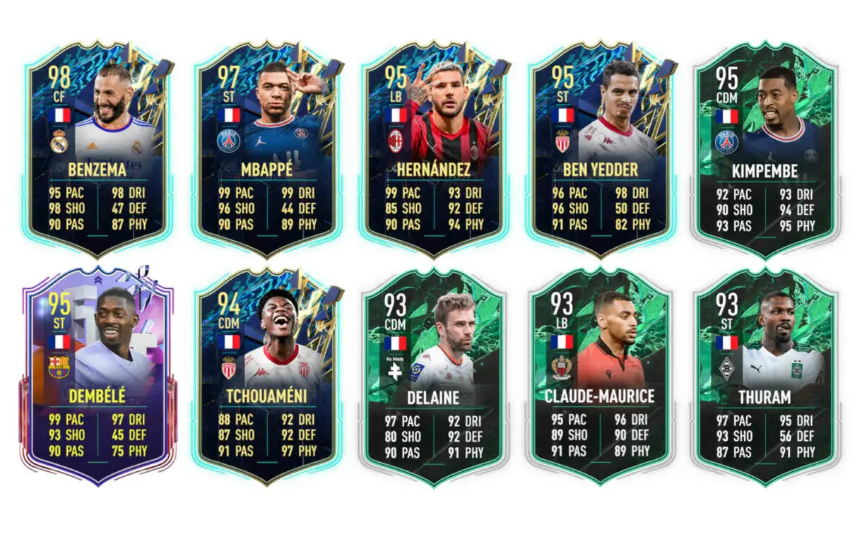 Links naranjas Francia Pléa FUTTIES Premium FIFA 22 Ultimate Team