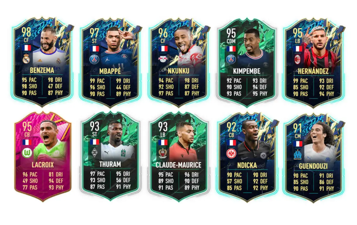 Links naranjas Francia Saint-Maximin FUTTIES Premium FIFA 22 Ultimate Team