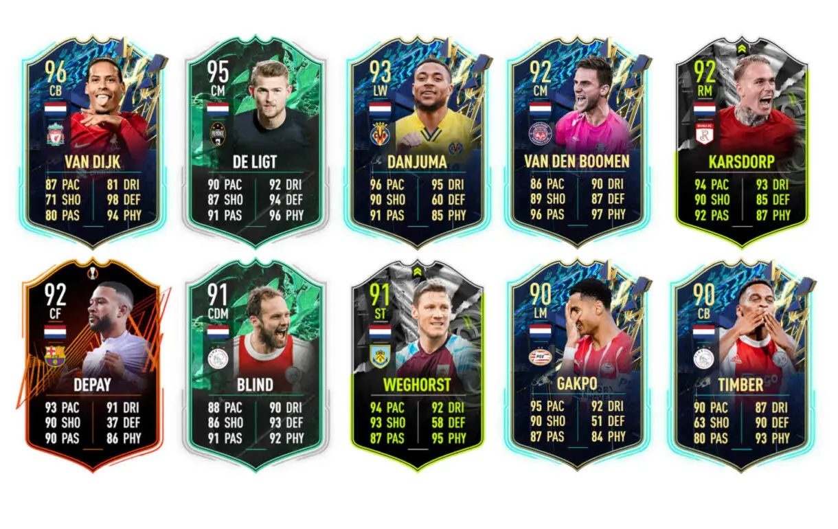 Links naranjas Países Bajos Gravenberch Moments FIFA 22 Ultimate Team