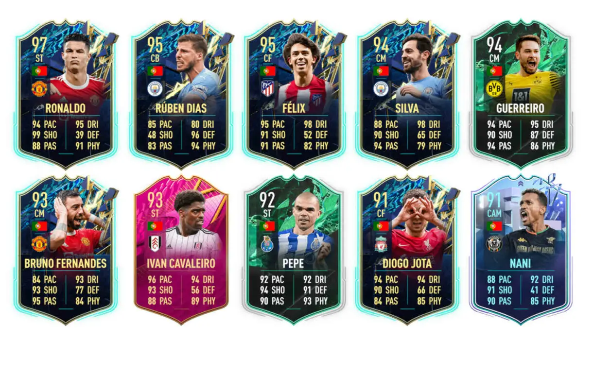 Links naranjas Portugal Gelson Martins FUTTIES FIFA 22 Ultimate Team