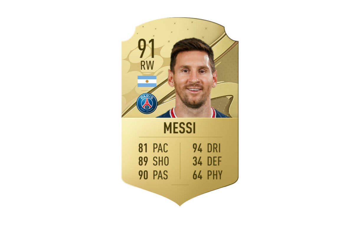 Hipotética carta Messi oro FIFA 23 Ultimate Team