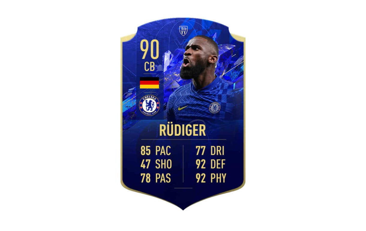 Carta Rüdiger TOTY Honorífico FIFA 22 Ultimate Team