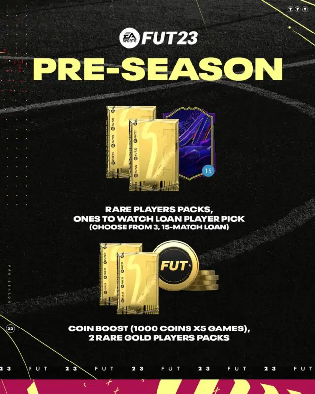 Explicación visual de las recompensas Pre-Season de la semana 2 para FIFA 23 Ultimate Team