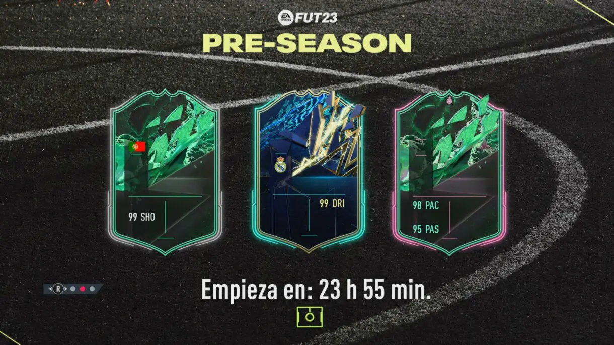 Pantalla de carta Pre-Season con cartas Shapeshifters, TOTS y FUT Heroes Shapeshifters FIFA 22 Ultimate Team