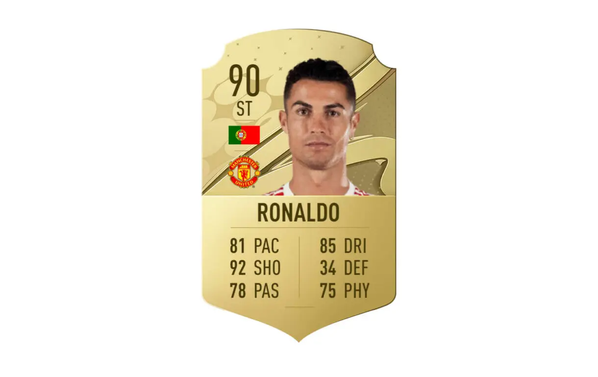Hipotética carta Cristiano Ronaldo oro FIFA 23 Ultimate Team