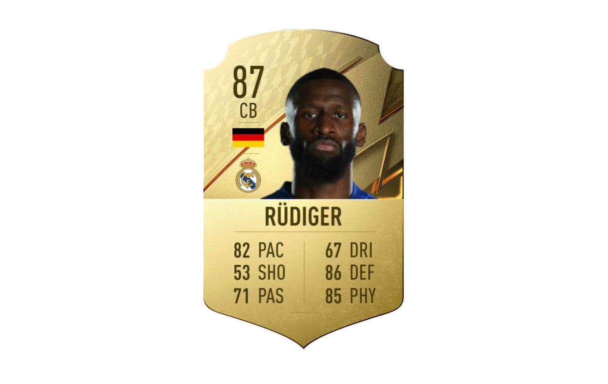 Hipotética carta Rüdiger oro FIFA 23 Ultimate Team