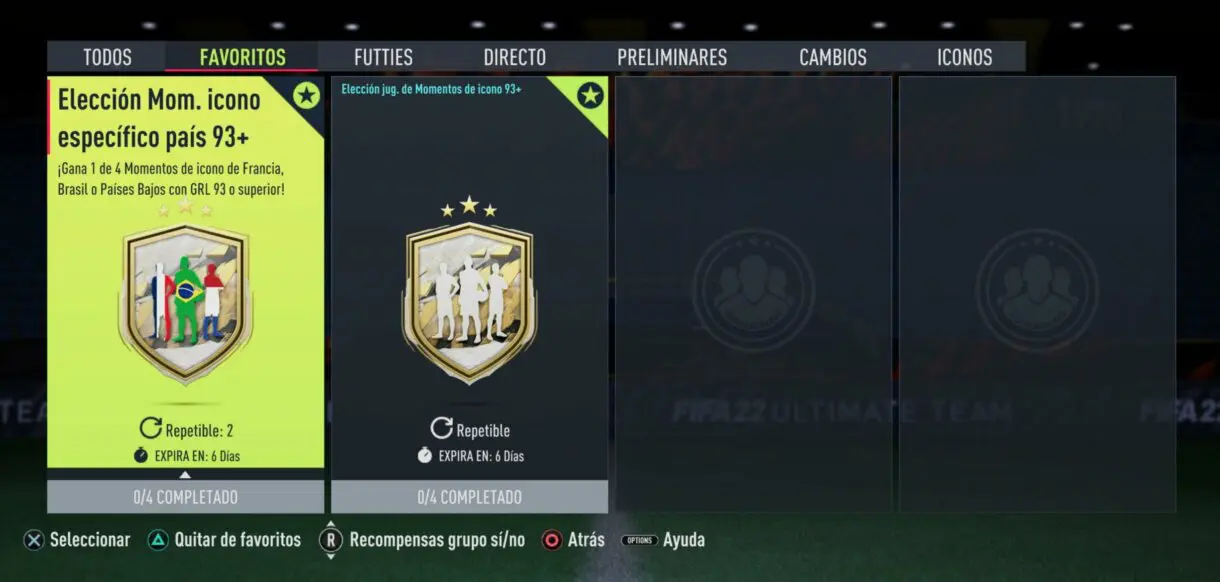 SBC Elección Moments Icono específico país +93 FIFA 22 Ultimate Team