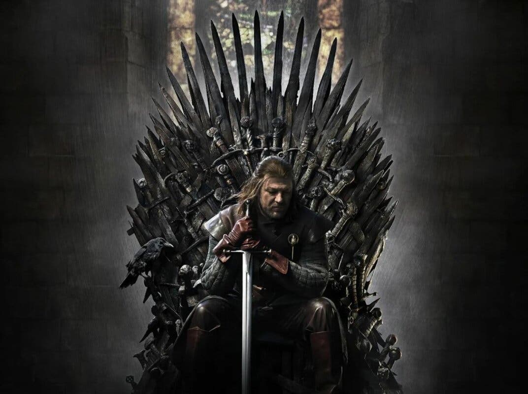 Ned Stark en el Trono de Hierro de Juego de Tronos