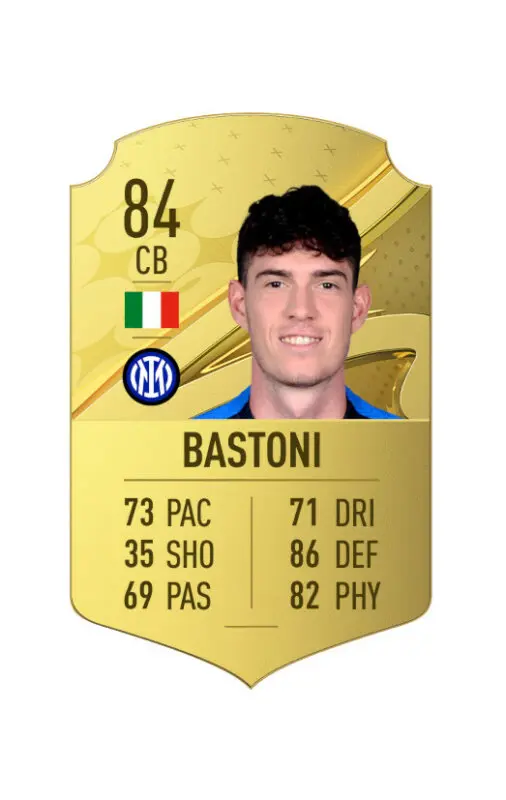 Carta oro Bastoni FIFA 23 Ultimate Team