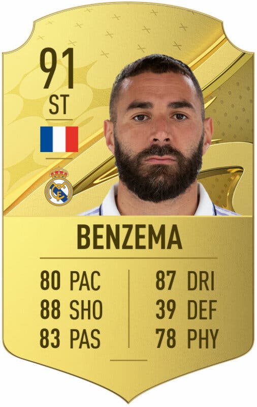 Carta oro Benzema FIFA 23 Ultimate Team