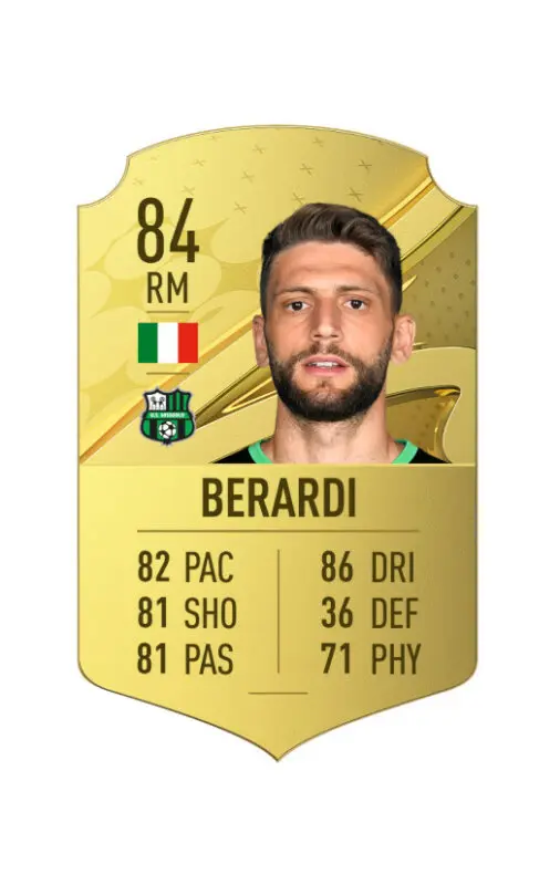 Carta oro Berardi FIFA 23 Ultimate Team