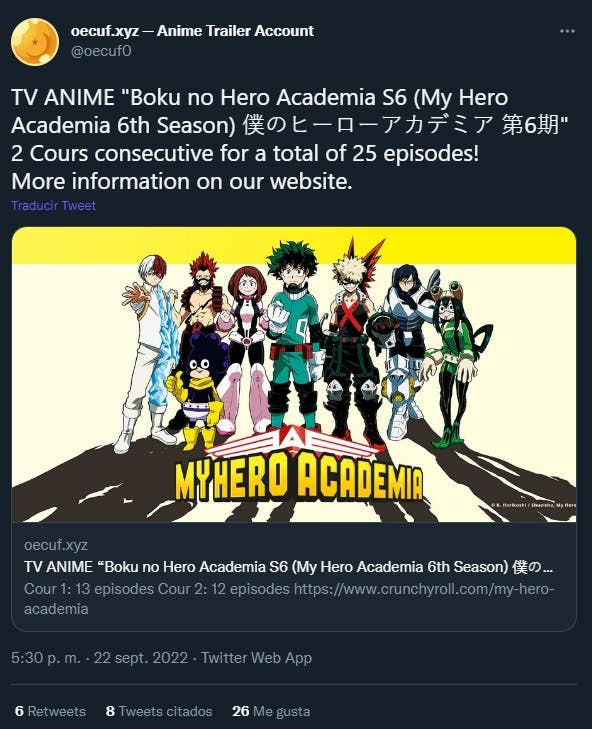 ⚡Boku no Hero Academia TEMPORADA 6, RESUMEN