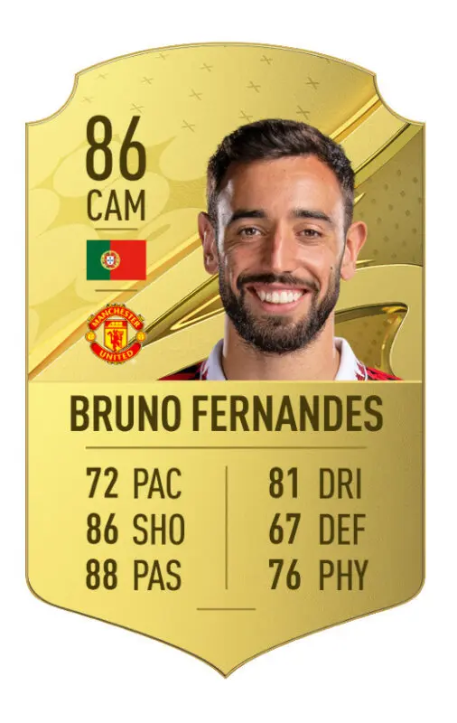 Carta oro Bruno Fernandes FIFA 23 Ultimate Team