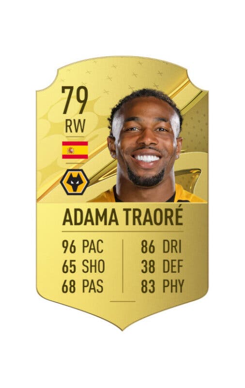 Carta oro Adama Traoré FIFA 23 Ultimate Team