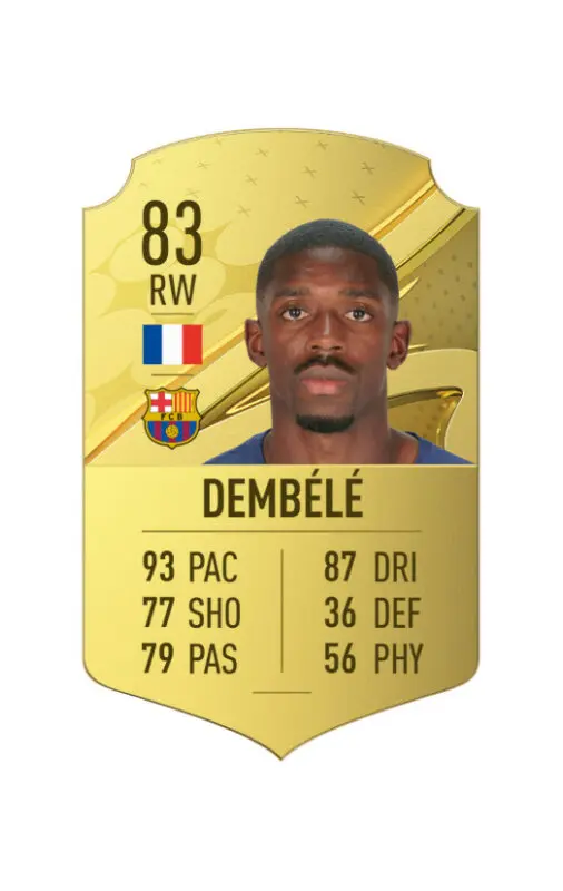 Carta oro Dembélé FIFA 23 Ultimate Team
