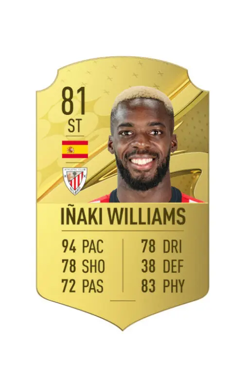 Carta oro Iñaki Williams FIFA 23 Ultimate Team