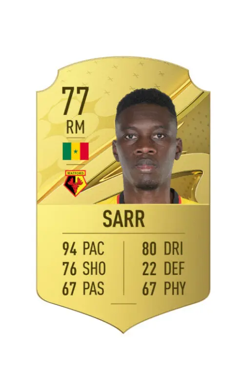 Carta oro Sarr FIFA 23 Ultimate Team