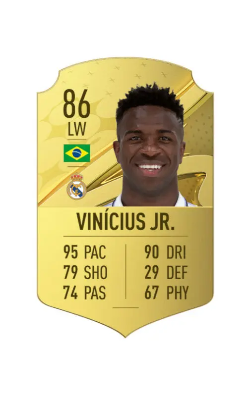 Carta oro Vinícius Júnior FIFA 23 Ultimate Team