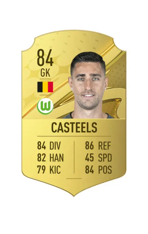 Carta oro Casteels FIFA 23 Ultimate Team