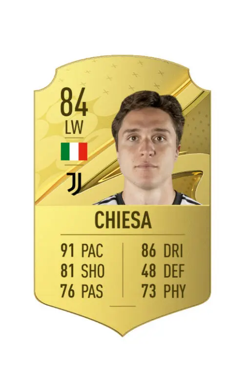Carta oro Chiesa FIFA 23 Ultimate Team